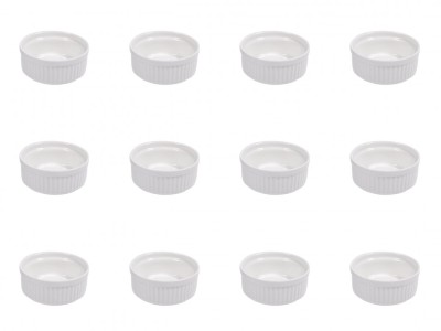 Set boluri, 12 piese, 60 ml, Portelan, Alb foto