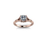 Inel de dama din aur roze 14K, piatra zirconiu - 63