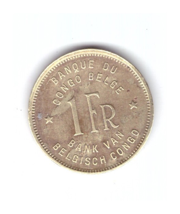 Moneda Congo belgian 1 franc 1944, stare buna, curata