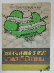 CRESTEREA VIERMILOR DE MATASE DE DUD , ACTIVITATE UTILA SI RENTABILA , 1969