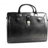 Servieta dama din piele naturala,neagra, S114