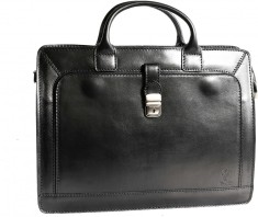 Servieta dama din piele naturala,neagra, S114