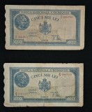 Bancnota 5000 LEI 1945 Cincii mii lei 4 bucati