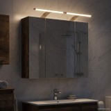 vidaXL Dulap cu oglindă pentru baie Stejar fumuriu 60 x 14,5 x 50 cm 889083