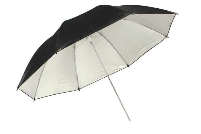 Umbrela studio reflexie silver - black 110cm