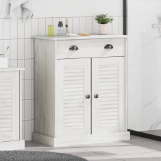 vidaXL Dulap de Baie VIGO Alb 67.5 x 34 x 80 cm Lemn masiv de pin 4019110