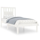 Cumpara ieftin Cadru de pat, alb, 90x200 cm, lemn masiv de pin