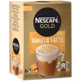 Cafea cappuccino NESCAF&Eacute; Gold Vanilla Latte, 8x18.5g