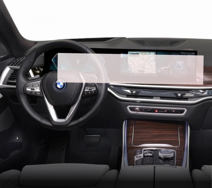 Folie Protectie Navigatie BMW X6 2024+, Duragon, protectie Display Navigatie, silicon Transparent, Anti-zgarieturi, kit instalare