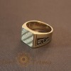 Ghiul cu cristale zirconia si decoruri laterale negre, latime 1.3 cm