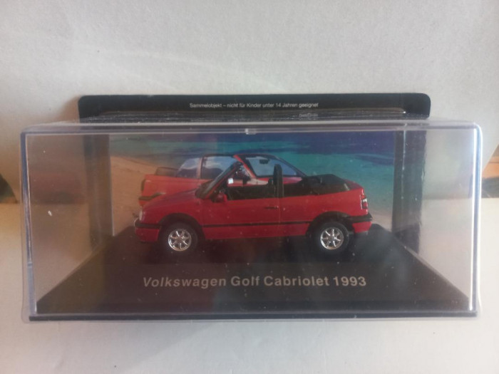 Macheta Volkswagen Golf Cabriolet - 1993 1:43 Deagostini Volkswagen