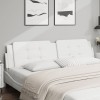 Gossi perna pentru tablie pat, alb, 200 cm, piele artificiala