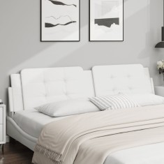 vidaXL Pernă pentru tăblie pat, Zadar, alb, 200 cm, piele artificială 374884