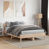 VidaXL Cadru de pat fără saltea, 135x190 cm, lemn masiv de pin 842770