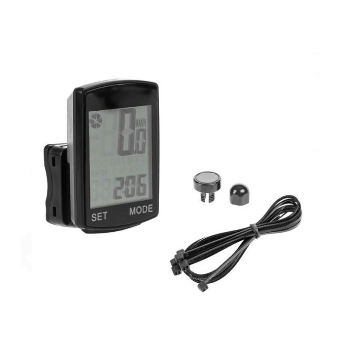 Vitezometru wireless pentru biciclete cu 14 functii, ecran LCD si este rezistent la apa