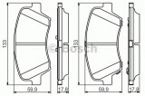 Set placute frana,frana disc HYUNDAI i30 Cupe (2013 - 2016) BOSCH 0 986 495 343
