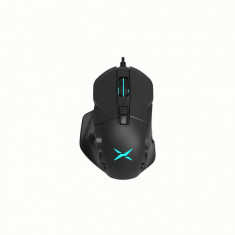 Mouse gaming Delux M629BU cu fir, 16000 DPI, Iluminat, 7 Butoane programabile, Negru foto