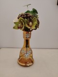 Vază decorativă unicat/Sticlă de narghilea &ndash; pictată manual, stil Bohemia Gold