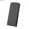 Husa Piele Nokia Lumia 701 Slim Flip Negru Premium