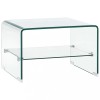 Gossi masuta de cafea, transparent, 50x45x33 cm, sticla securizata