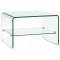 Gossi masuta de cafea, transparent, 50x45x33 cm, sticla securizata