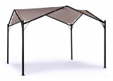 Pavilion pentru gradina Dome Gazebo, Bizzotto, 350 x 350 x 260 cm, otel/poliester, antracit/gri