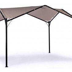 Pavilion pentru gradina Dome Gazebo, Bizzotto, 350 x 350 x 260 cm, otel/poliester, antracit/gri