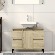 vidaXL Dulap de chiuvetă, stejar sonoma, 80x33x60 cm, lemn prelucrat 849666