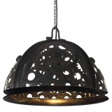 Cumpara ieftin Lampa de tavan industriala cu lant, model roata, 45 cm, E27