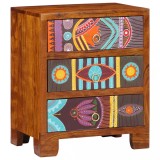vidaXL Bufetă multicolor 50x35x60 din lemn masiv de salc&acirc;m