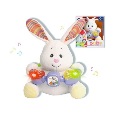 Jucarie interactiva bebe cu activitati si lumini 20 cm - Iepuras foto
