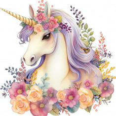 Sticker decorativ, Unicorn, Multicolor, 62 cm, 1287STK-3