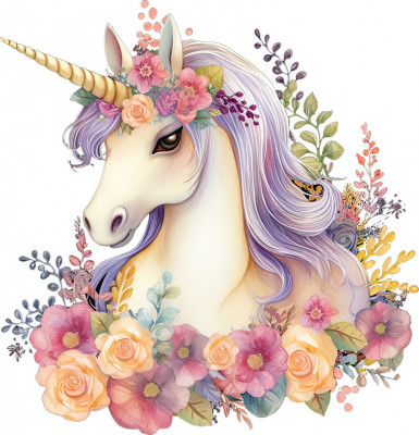 Sticker decorativ, Unicorn, Multicolor, 62 cm, 1287STK-3 foto