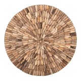 Decoratiune de perete din lemn Wargrene Boho Pako World Natural 100x100x6 cm