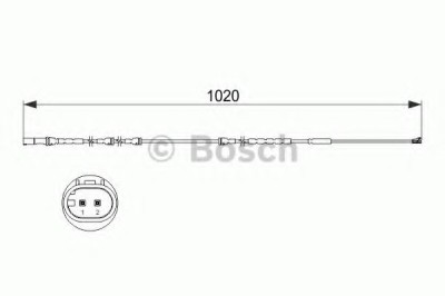 Senzor de avertizare,uzura placute de frana BMW X5 (E70) (2007 - 2013) BOSCH 1 987 473 510 foto
