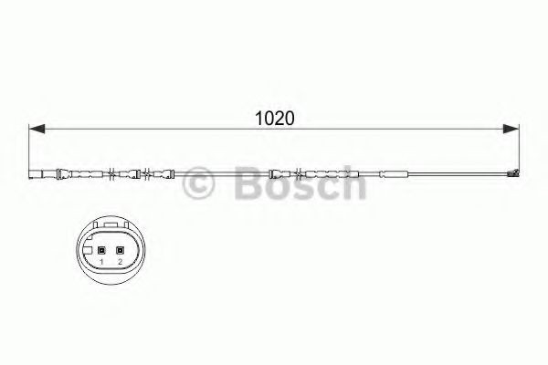 Senzor de avertizare,uzura placute de frana BMW X5 (E70) (2007 - 2013) BOSCH 1 987 473 510