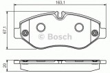 Set placute frana,frana disc IVECO DAILY V autobasculanta (2011 - 2014) BOSCH 0 986 495 113