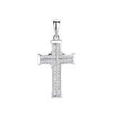 Cumpara ieftin Pandantiv argint 925, JW1275, model cruce, placat cu rodiu