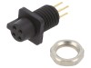 Conector Circular Mama 4 Pini THT BINDER, Montare Panou, Curent 3A, Tensiune 60V, IP40
