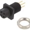 Conector circular mamă 4 pini, THT