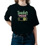 Tricou personalizat pentru invatatoare/profesoare, cu mesaj amuzant, negru, L
