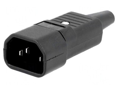 Conector alimentare AC 10A 250VAC IEC 60320 mufă tată drept foto