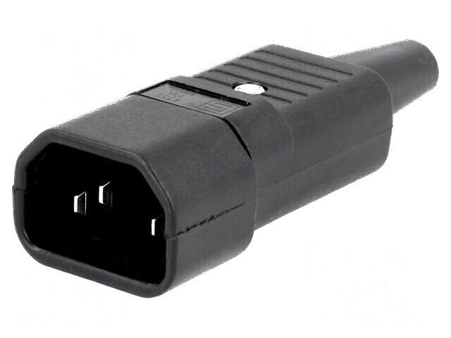 Conector alimentare AC 10A 250VAC IEC 60320 mufă tată drept