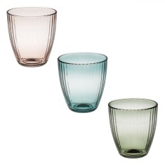 Pahare Sticlă, Set 3 Bucăți, Model Deluxe, Multicolor, Capacitate 280ml