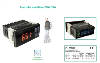 Controler umiditate incubator uscator 220V foto