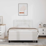 Cumpara ieftin Pat cu arcuri cu benzi LED Alb 120 x 200 cm Piele artificiala