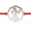 Bratara Argint 925 cu Snur Rosu Atcom, Model Lumina Divina. Bratara dama, fara pietre, 12mm. Cadou Valentine&#039;s Day, Craciun, Martisor