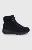Skechers Cizme de zapada din piele &icirc;ntoarsă culoarea negru