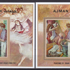 Ajman 1971 pictura Degas MI bl. 276 A+B MNH