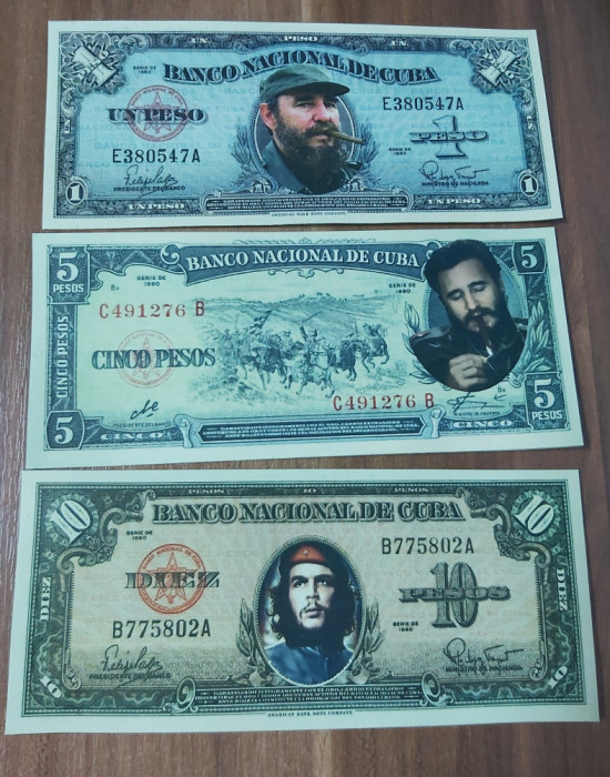 lot 6 banknote Cuba fantezie Fidel Castro &amp; Che Guevara
